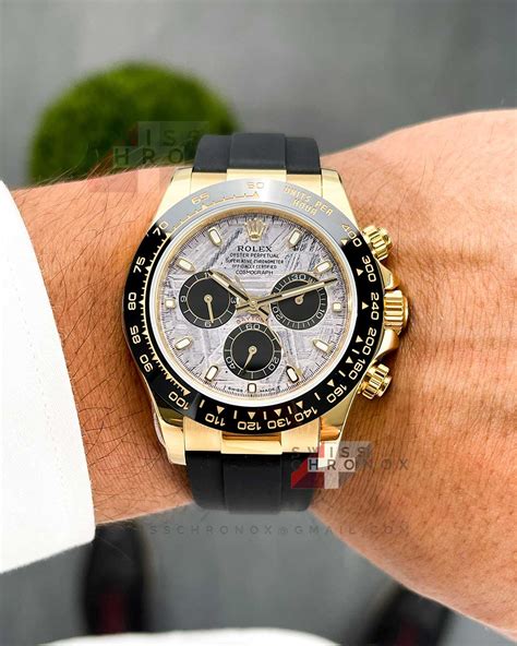 rolex daytona meteorite yellow gold